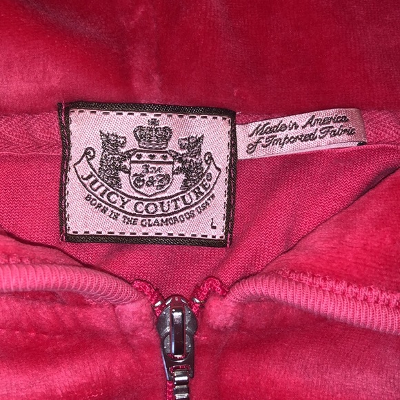 Vintage Juicy Couture Zip Up Hoodie Size Large - Picture 3 of 4